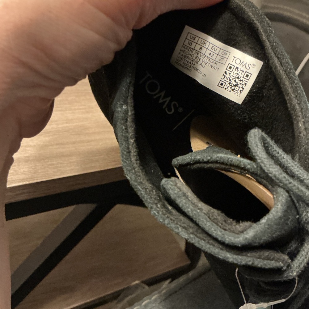 Toms Dark Gray Lace-Up Shoes - Picture 3 of 5